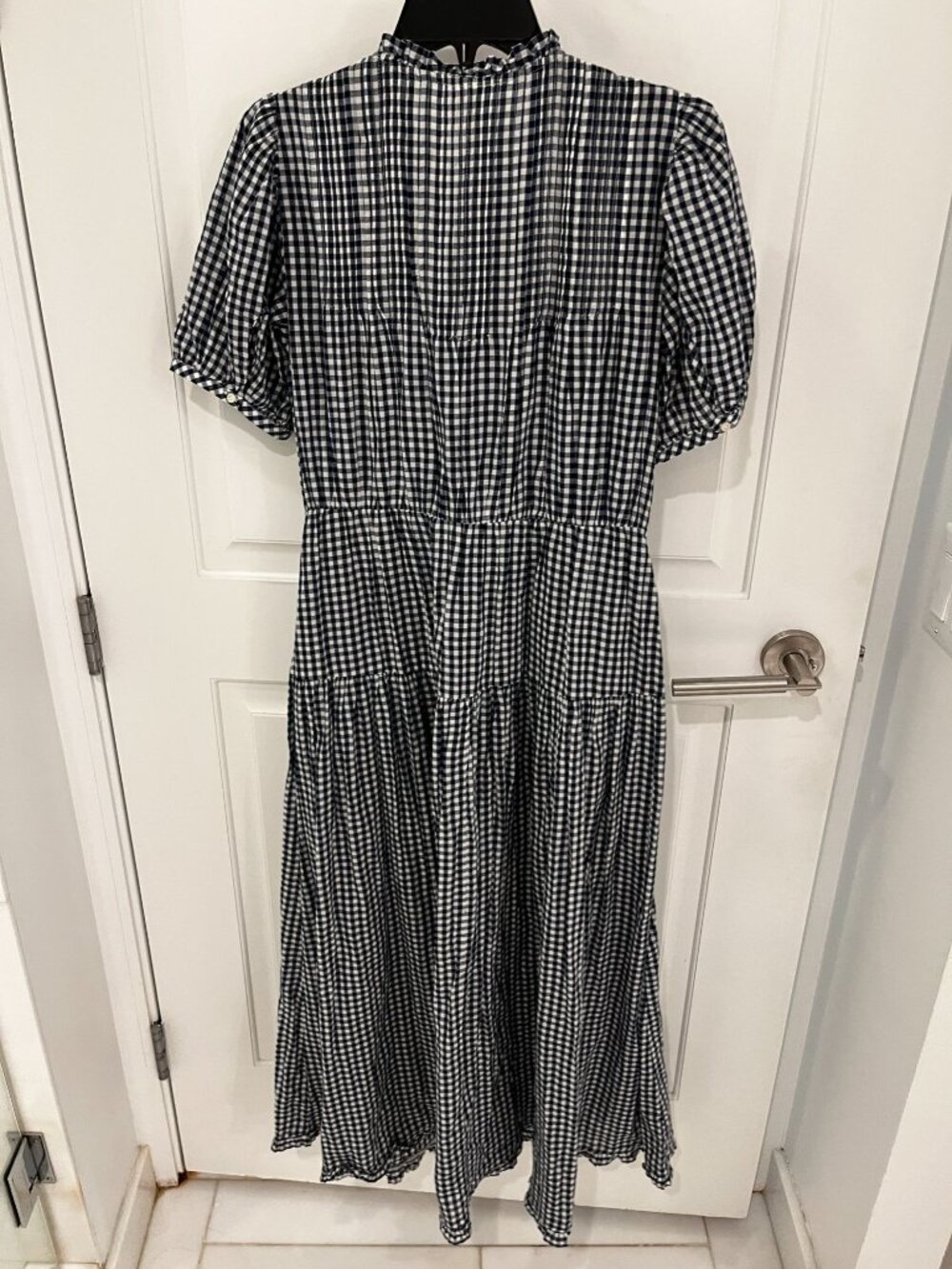 NWOT Gap X DOEN Gingham Tiered Maxi Dress Sz XXS - Picture 14 of 15